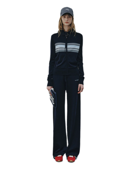 Striped Hooded Three-Piece Set