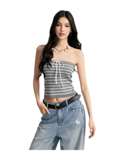 Striped Knit Bustier