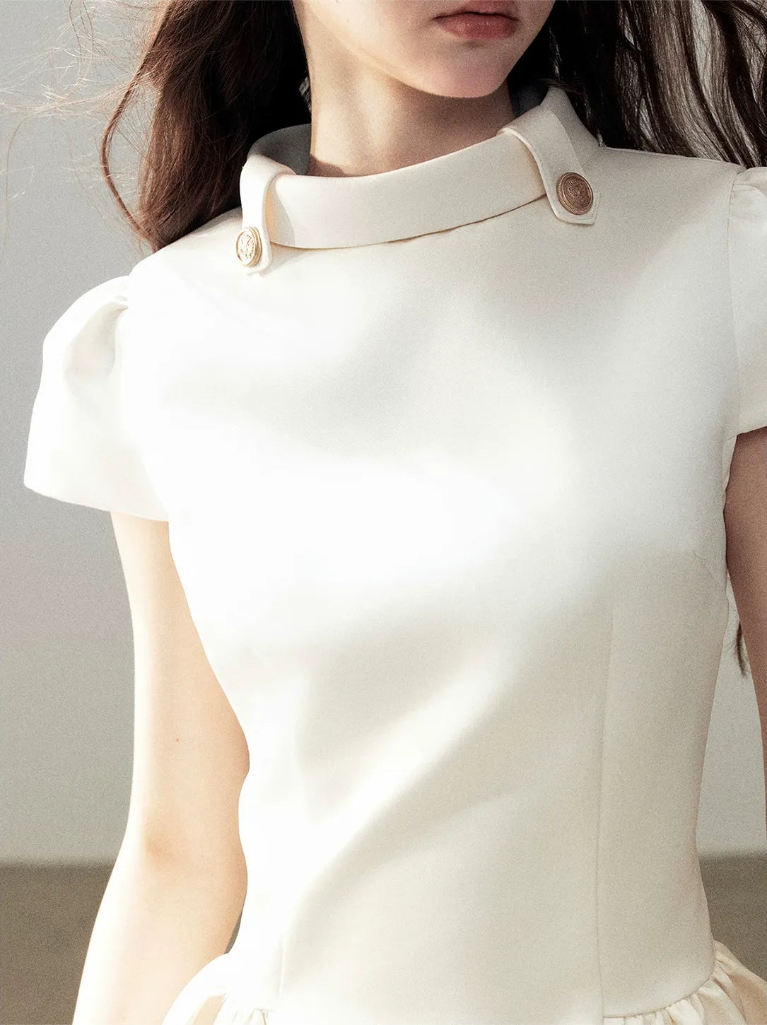 Satin A-Line Mini Dress