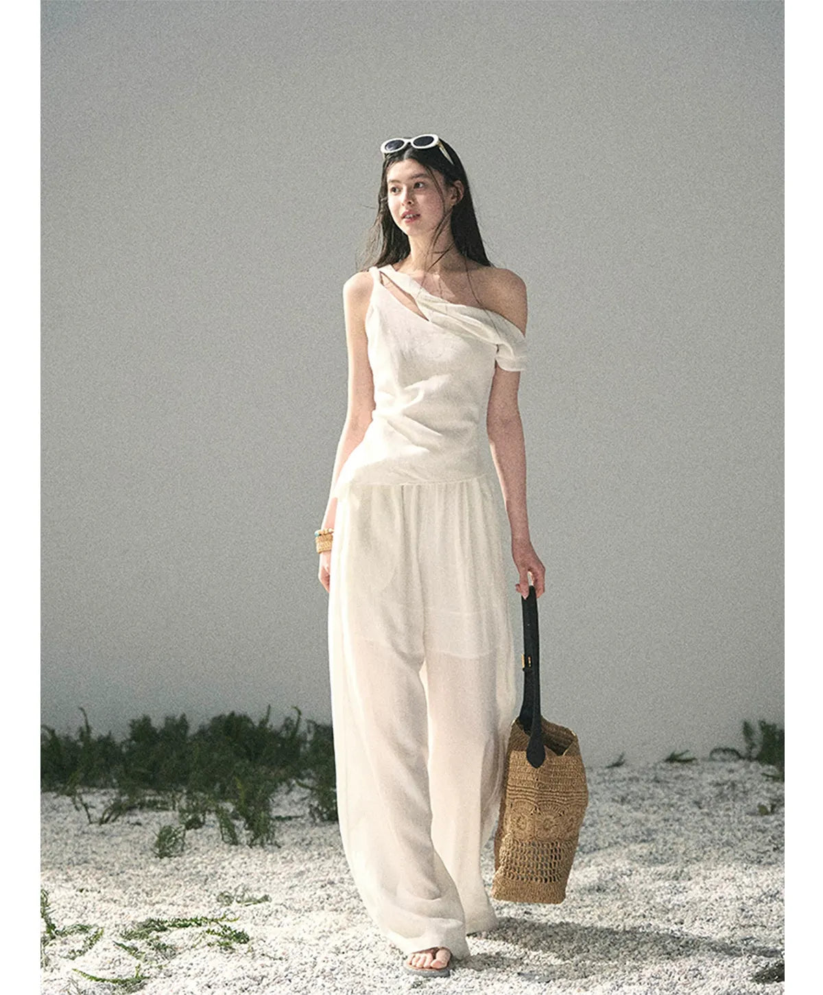 Textured Slouchy Wide-Leg Set