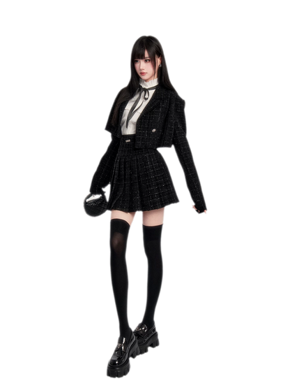 Stretch Velvet Thigh-High Socks