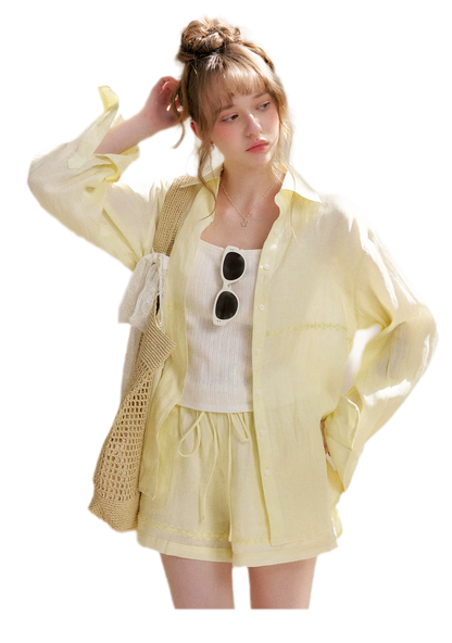 Tencel Linen Beaded Set