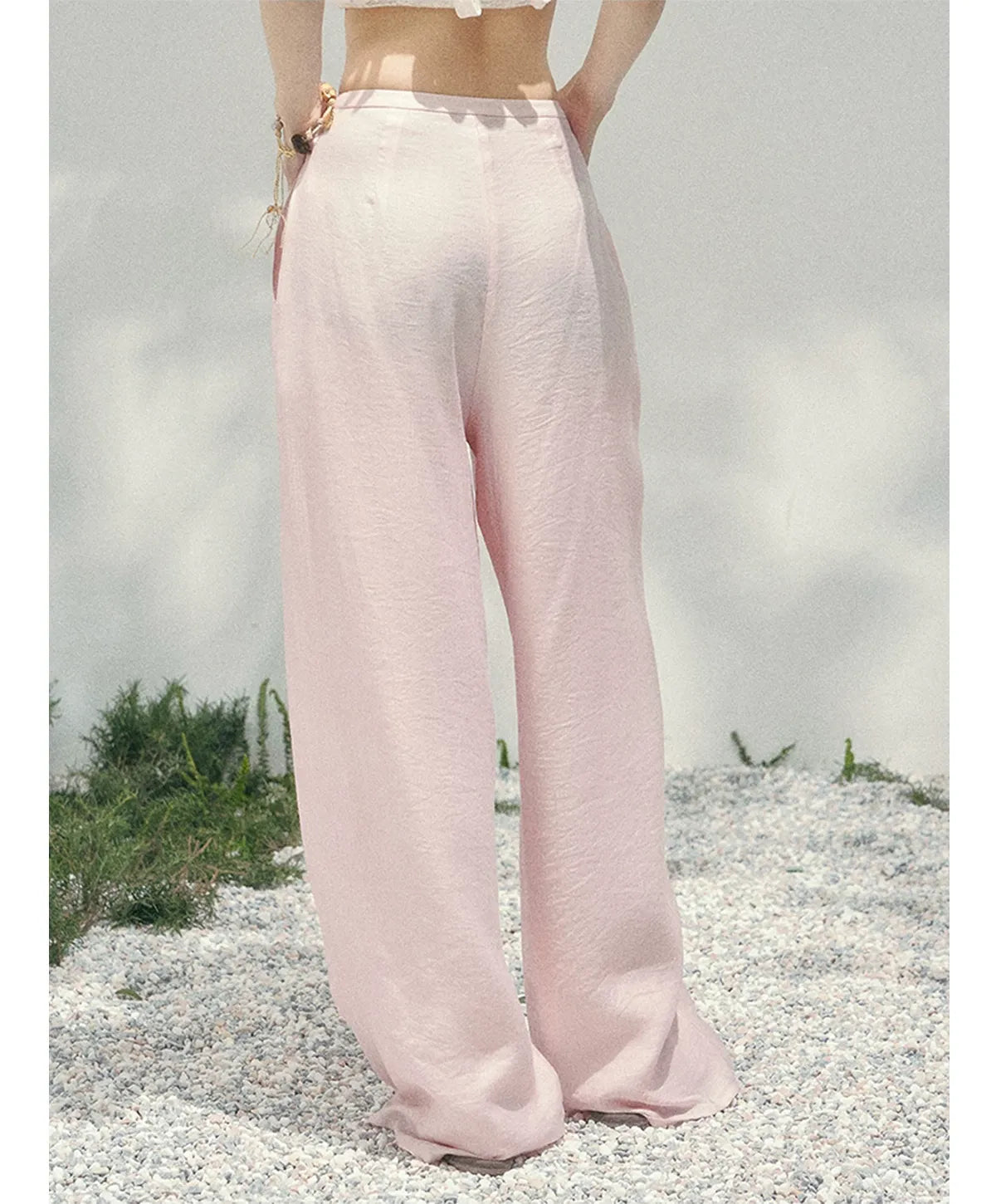 Wide-Leg Embroidered Pants