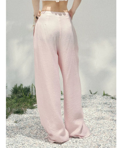Wide-Leg Embroidered Pants