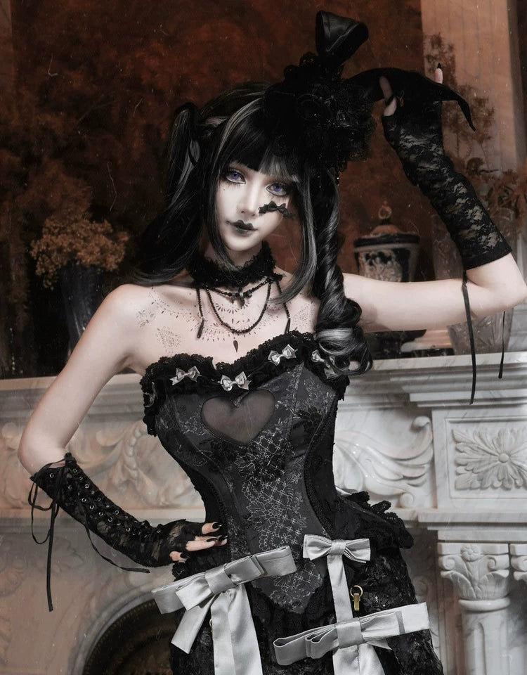 Gothic Heart Fishbone Corset