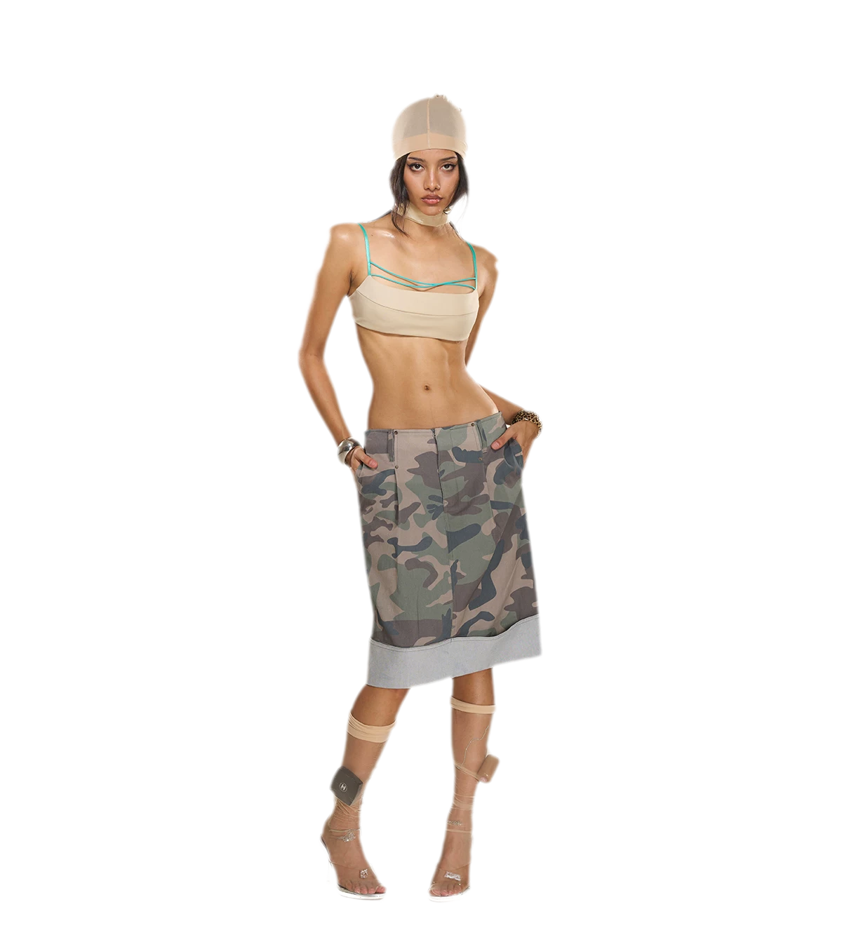 Textured Cutout Halter Camisole