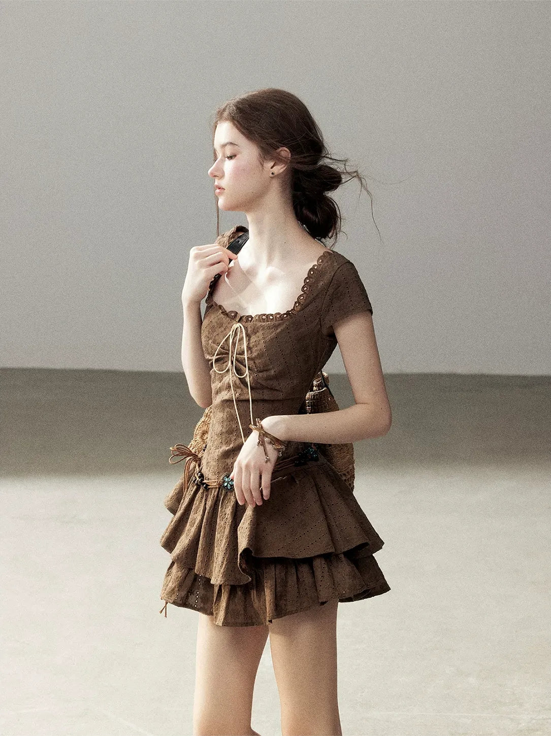 Cotton Eyelet Midi Dress