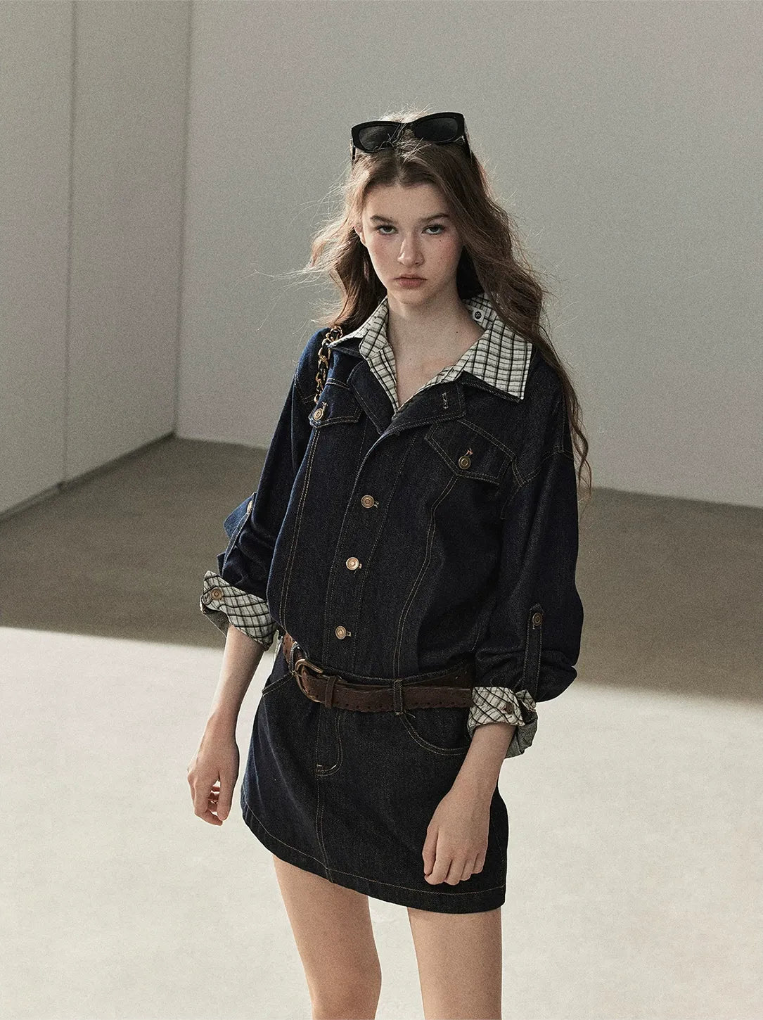 Stonewashed Denim Shirt Dress