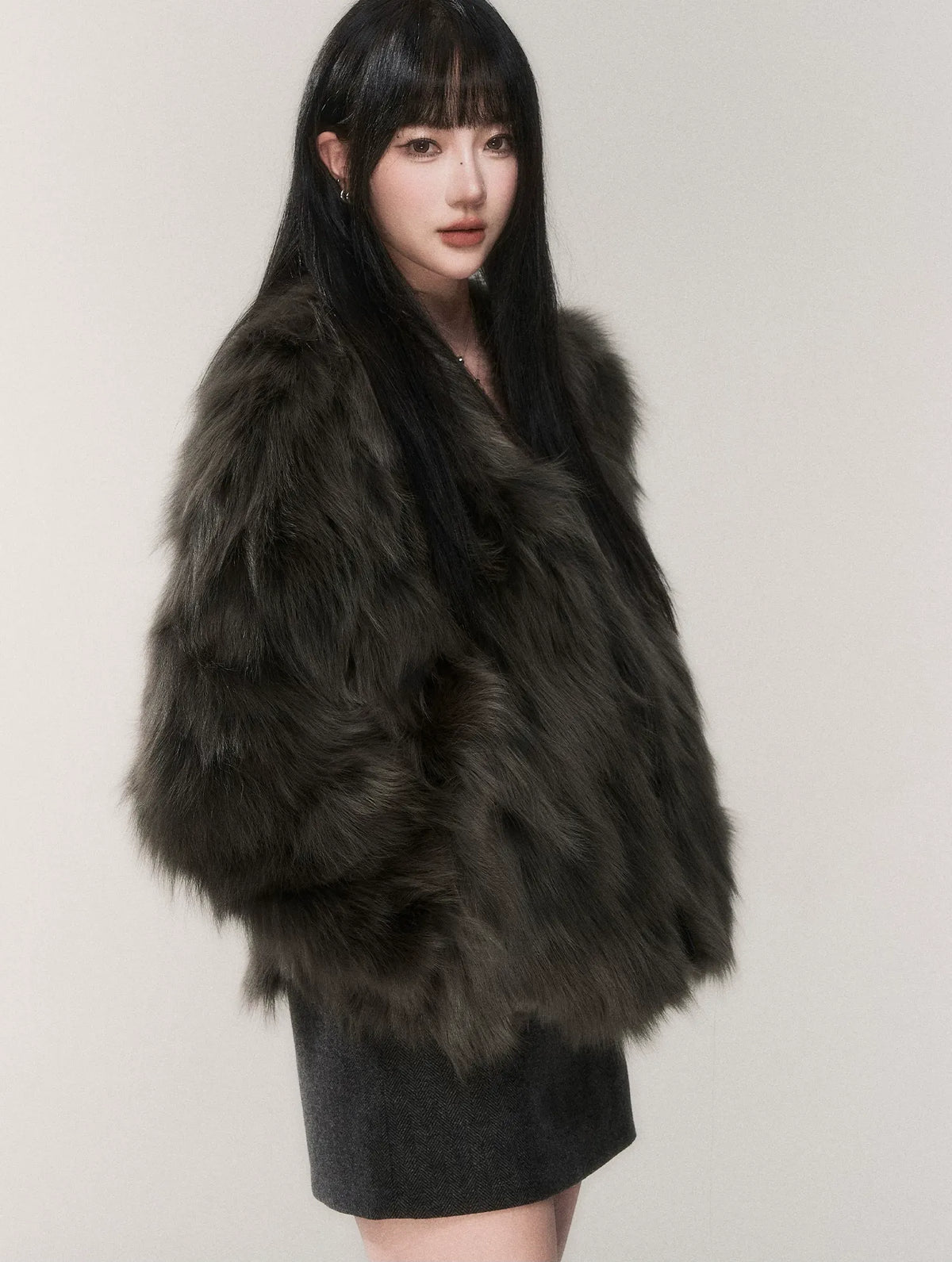 Crown-Grade Fox Fur Jacket
