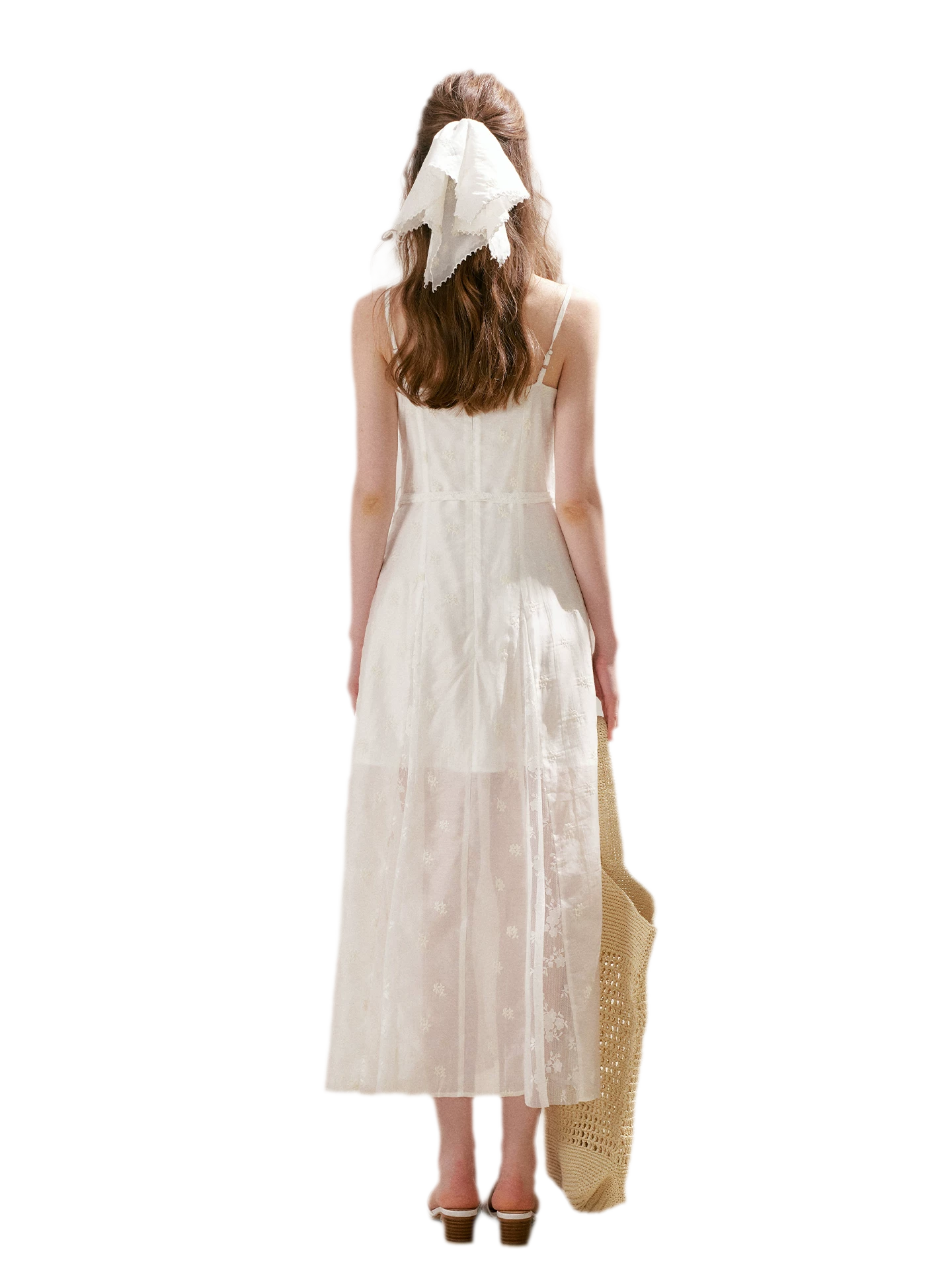 French Embroidered A-line Dress