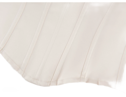 Fishbone Ruffle Chiffon Bustier Top