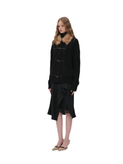 Silky Draped A-Line Skirt