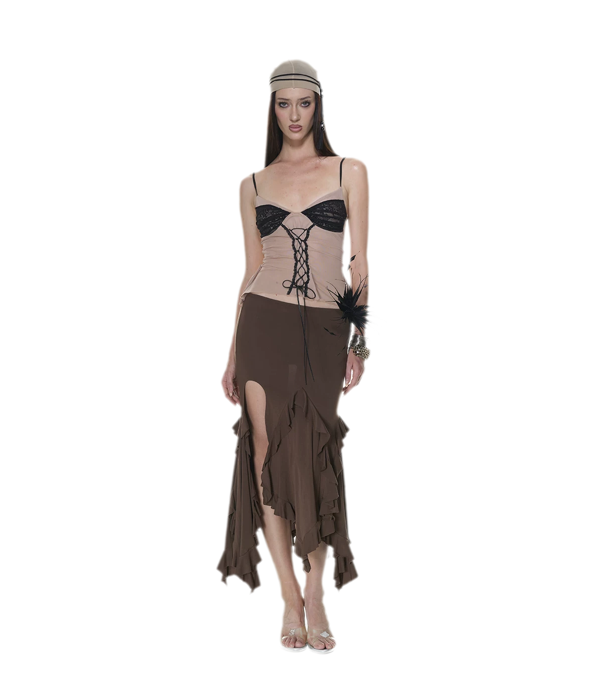 Lace Ruched Mermaid Set