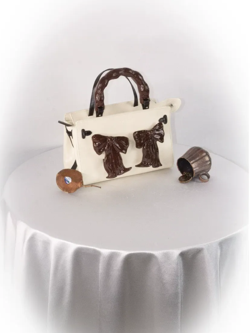 Handcrafted Ceramic Bow Bag