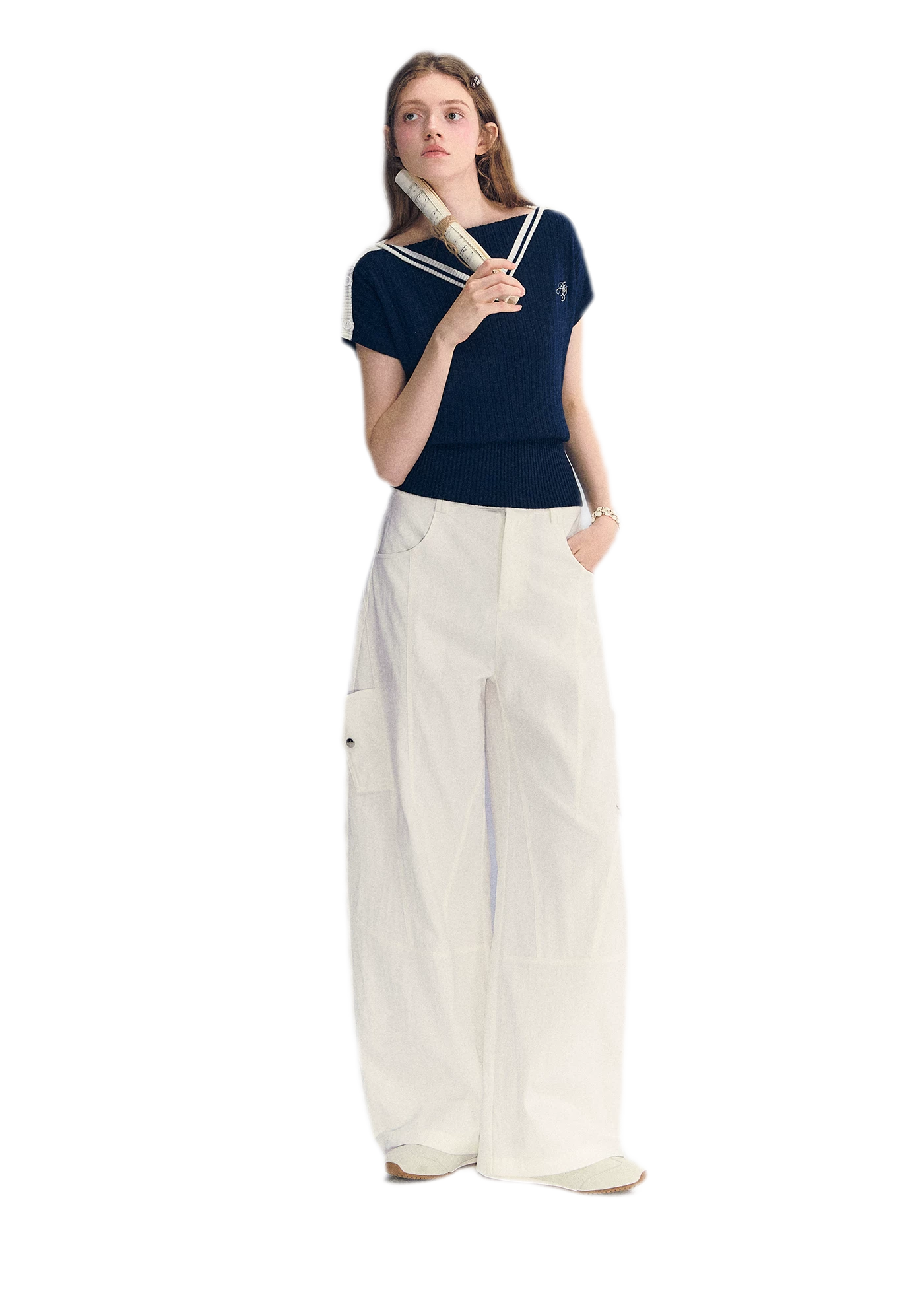 Contrast Trim Knit Top