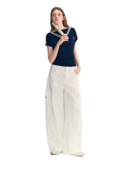 Contrast Trim Knit Top