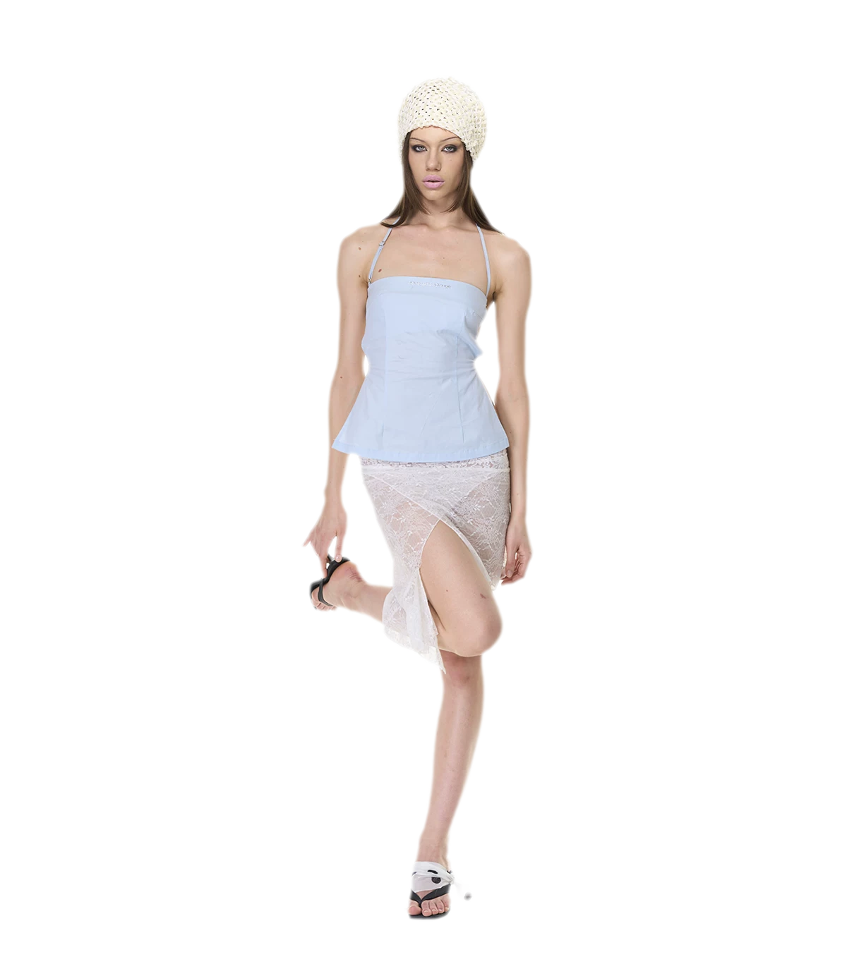 Lace Layered Slim Skirt