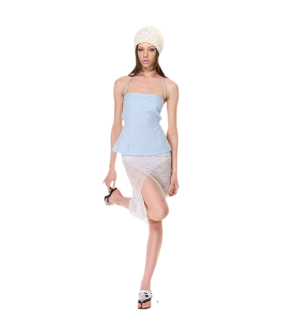 Lace Layered Slim Skirt