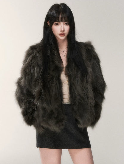 Crown-Grade Fox Fur Jacket