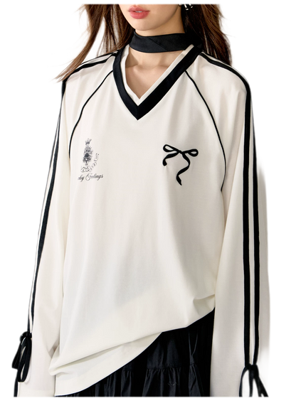 Blokette Jersey V-Neck Set