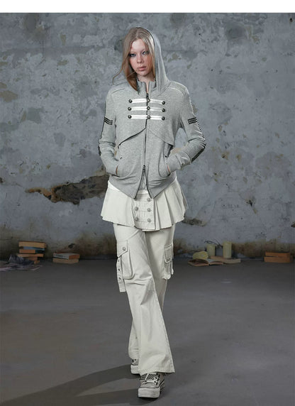 Metal Toggle Hooded Sweatshirt