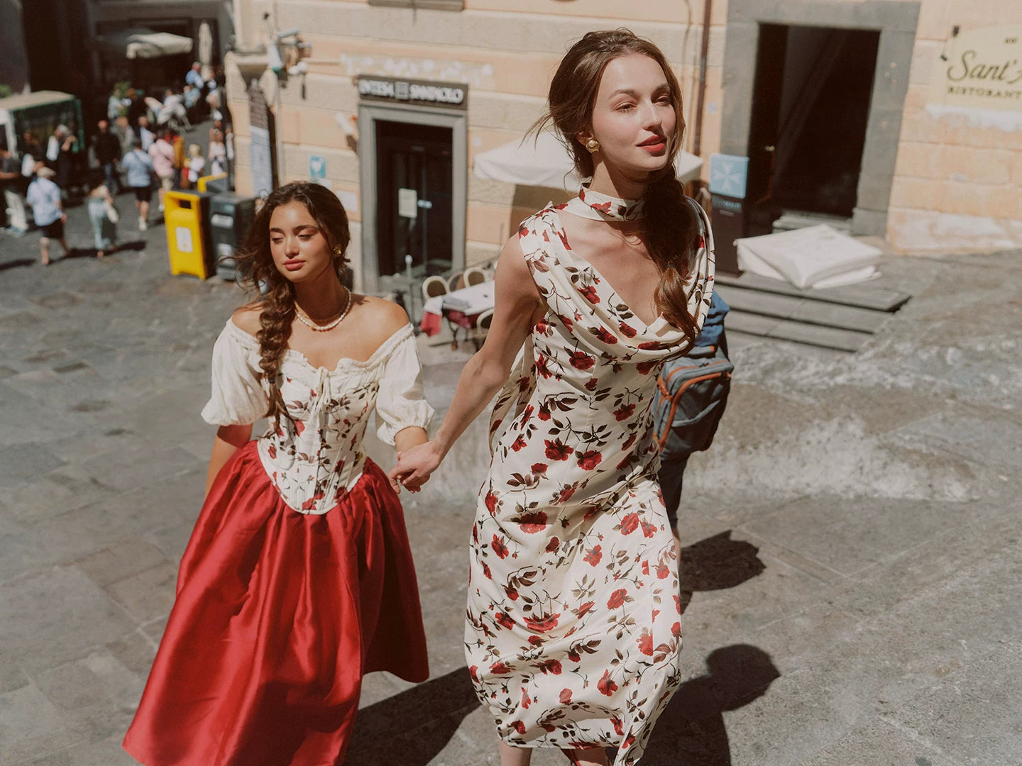 Floral Draped Maxi Dress