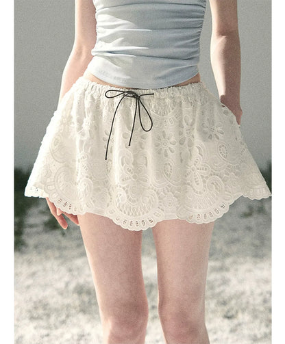Lace A-Line Mini Skirt