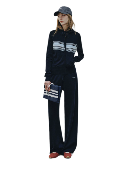 Striped Hooded Three-Piece Set