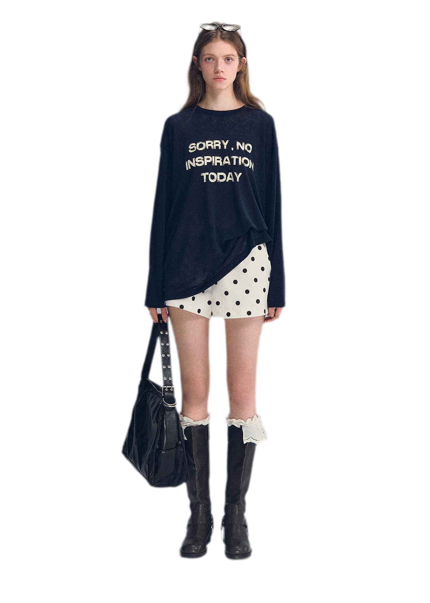 Lyocell Print Long Sleeve Top