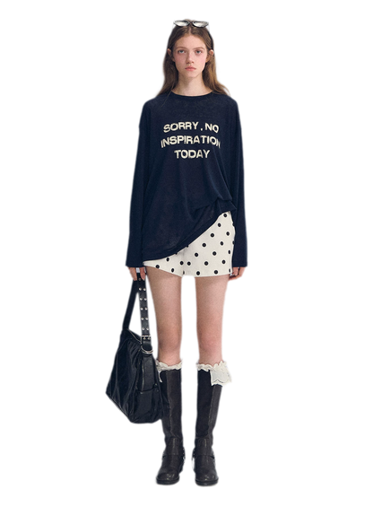 Lyocell Print Long Sleeve Top