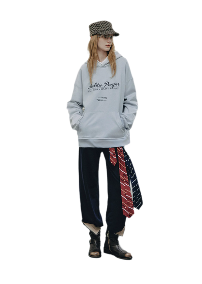 Embroidered Cotton Hooded Sweatshirt