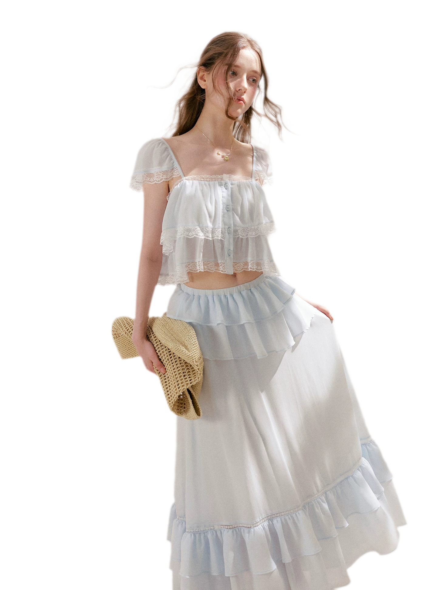 Romantic French Lace Two-Piece Set
