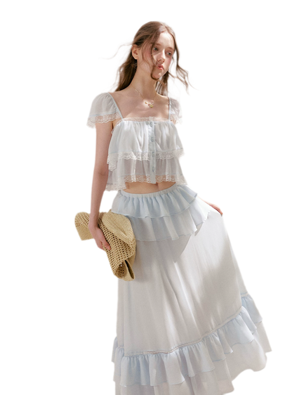 Romantic French Lace Two-Piece Set