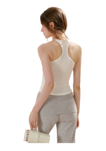 Airy Cloud Feel Halter U-Neck Vest and Batwing