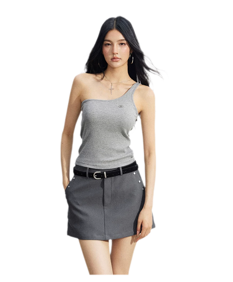 Layered One-Shoulder Top