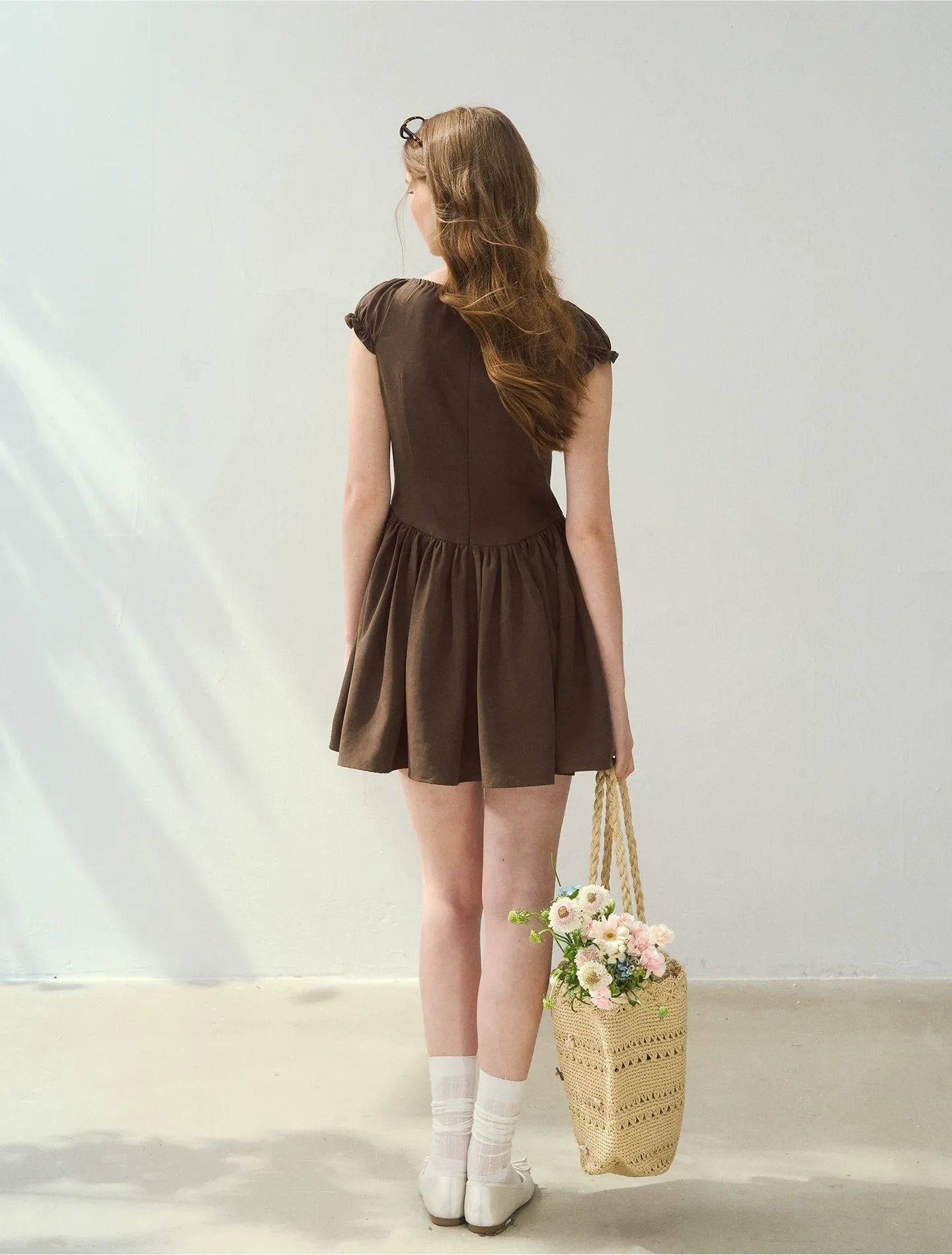 Lyocell Embroidered A-Line Dress