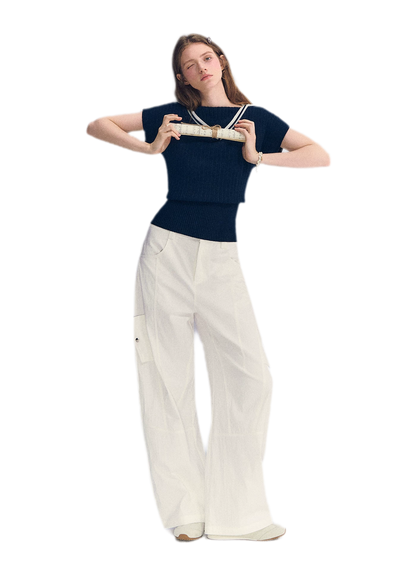 Contrast Trim Knit Top