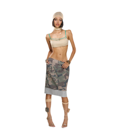 Textured Cutout Halter Camisole
