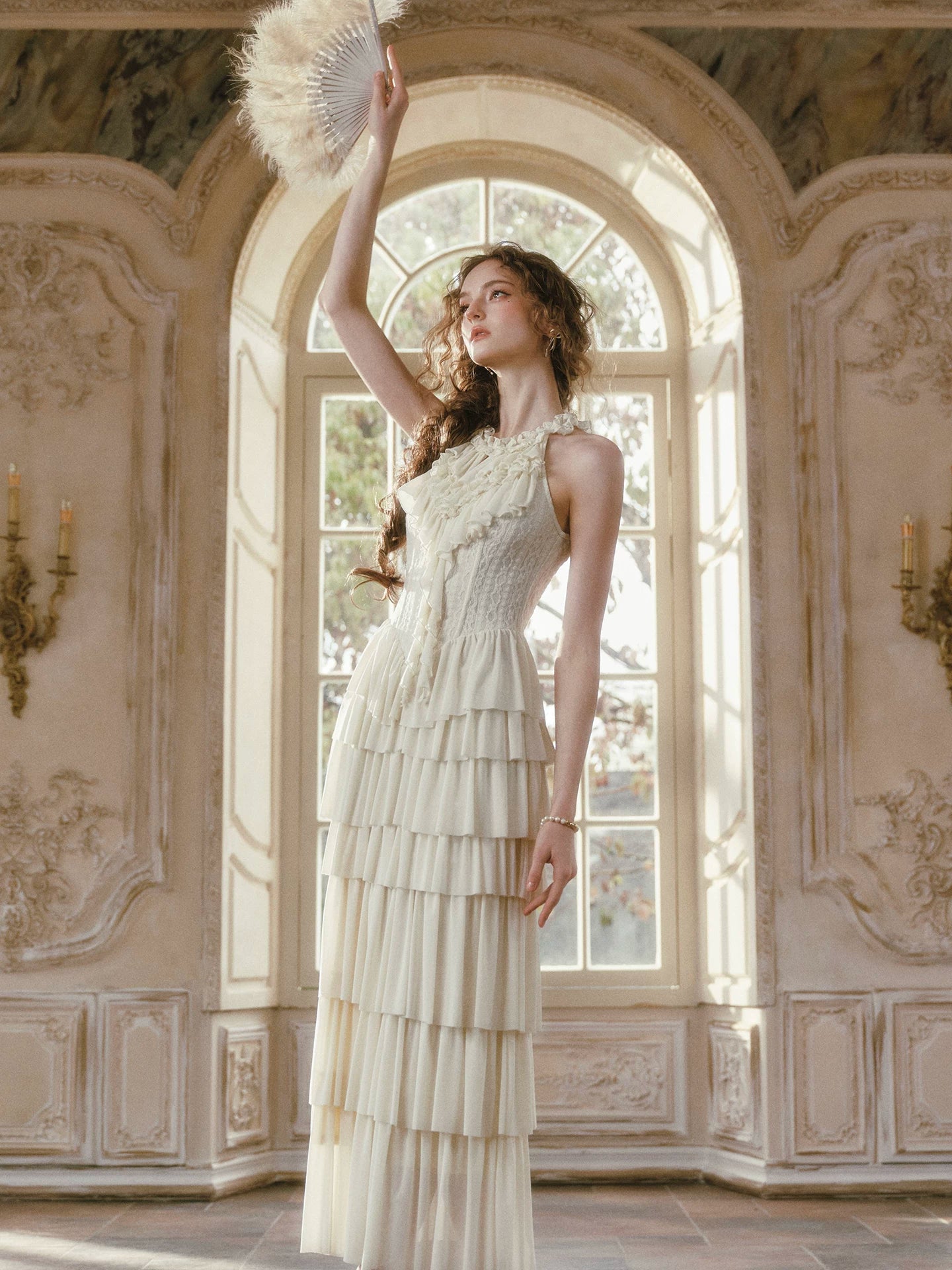 Ruffled Corset Fishbone Dress