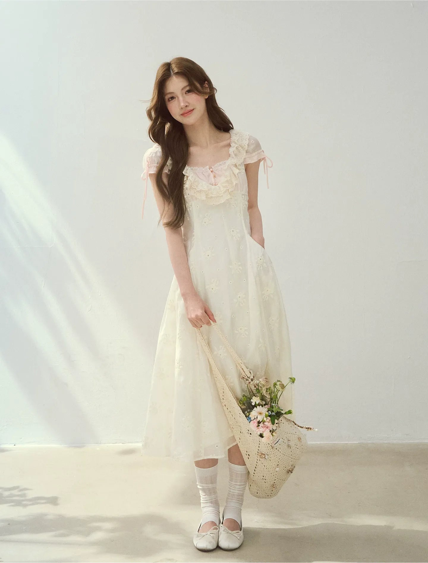 Shell Diary Embroidered Dress