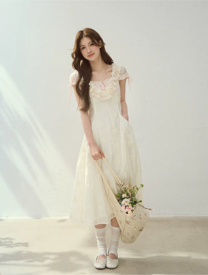 Shell Diary Embroidered Dress
