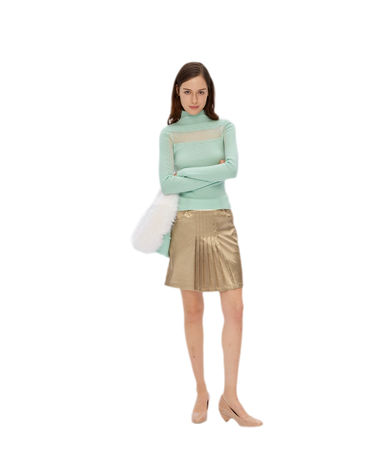 Wool Rib Knit Top