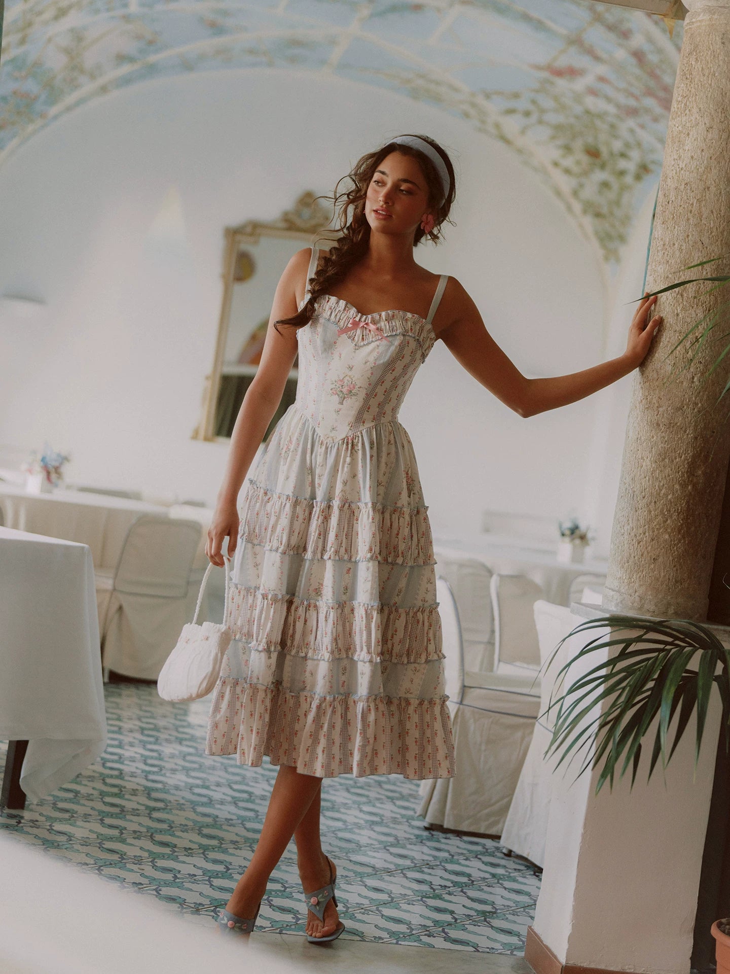 Vintage Ruffle Tiered Dress