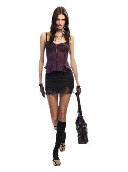 Original Lace Splicing Mesh Camisole