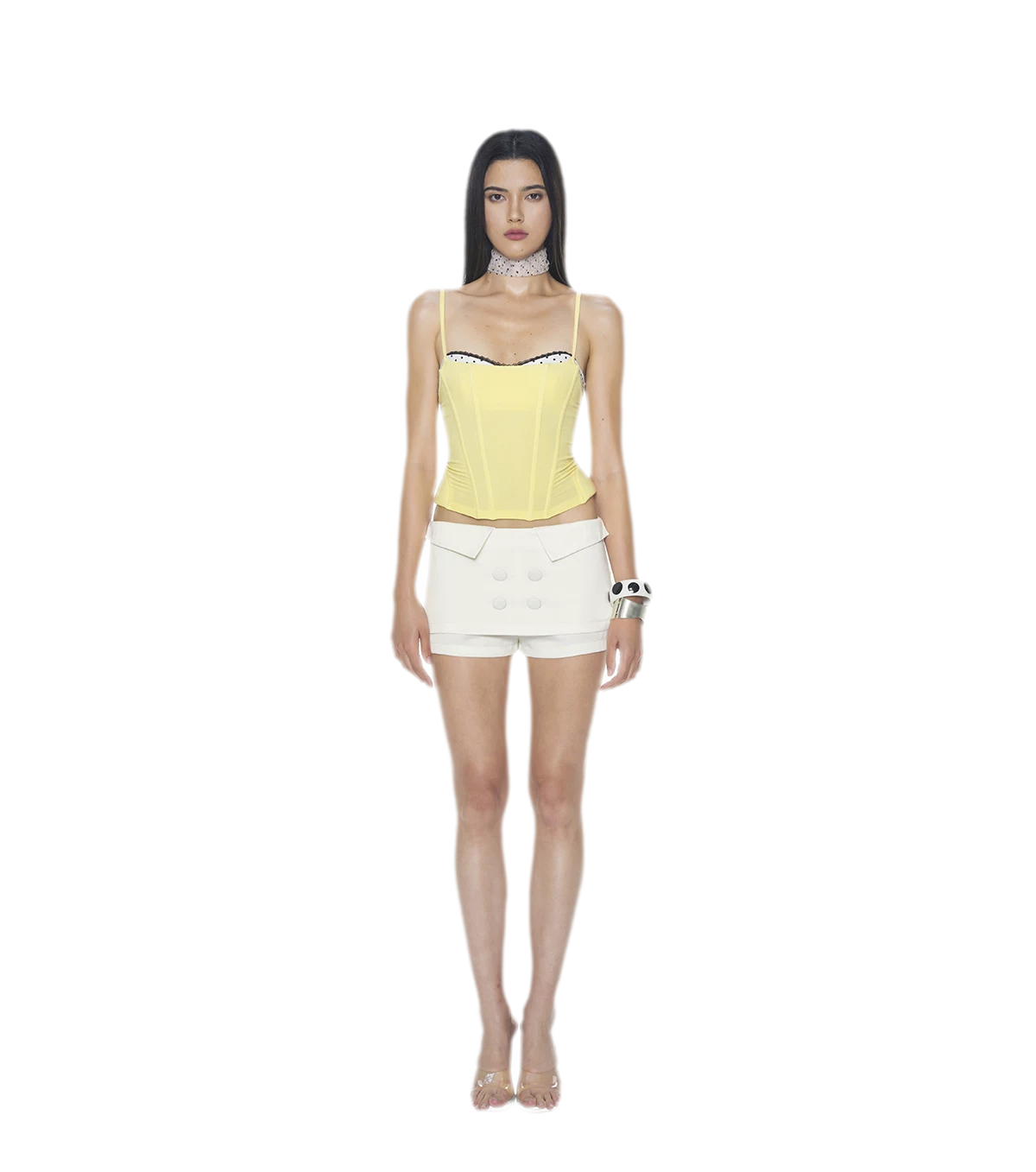 Lustrous Folded Skort Set