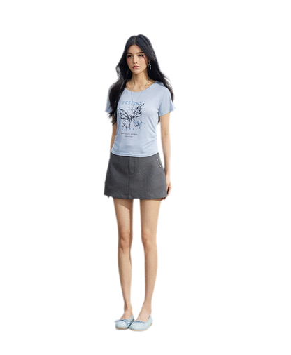 Butterfly Ruched Tee