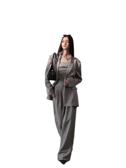 Satin Sash Relaxed Blazer