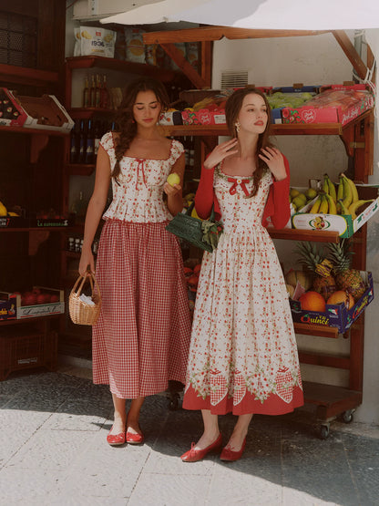 Cotton Floral Fitted Sundress