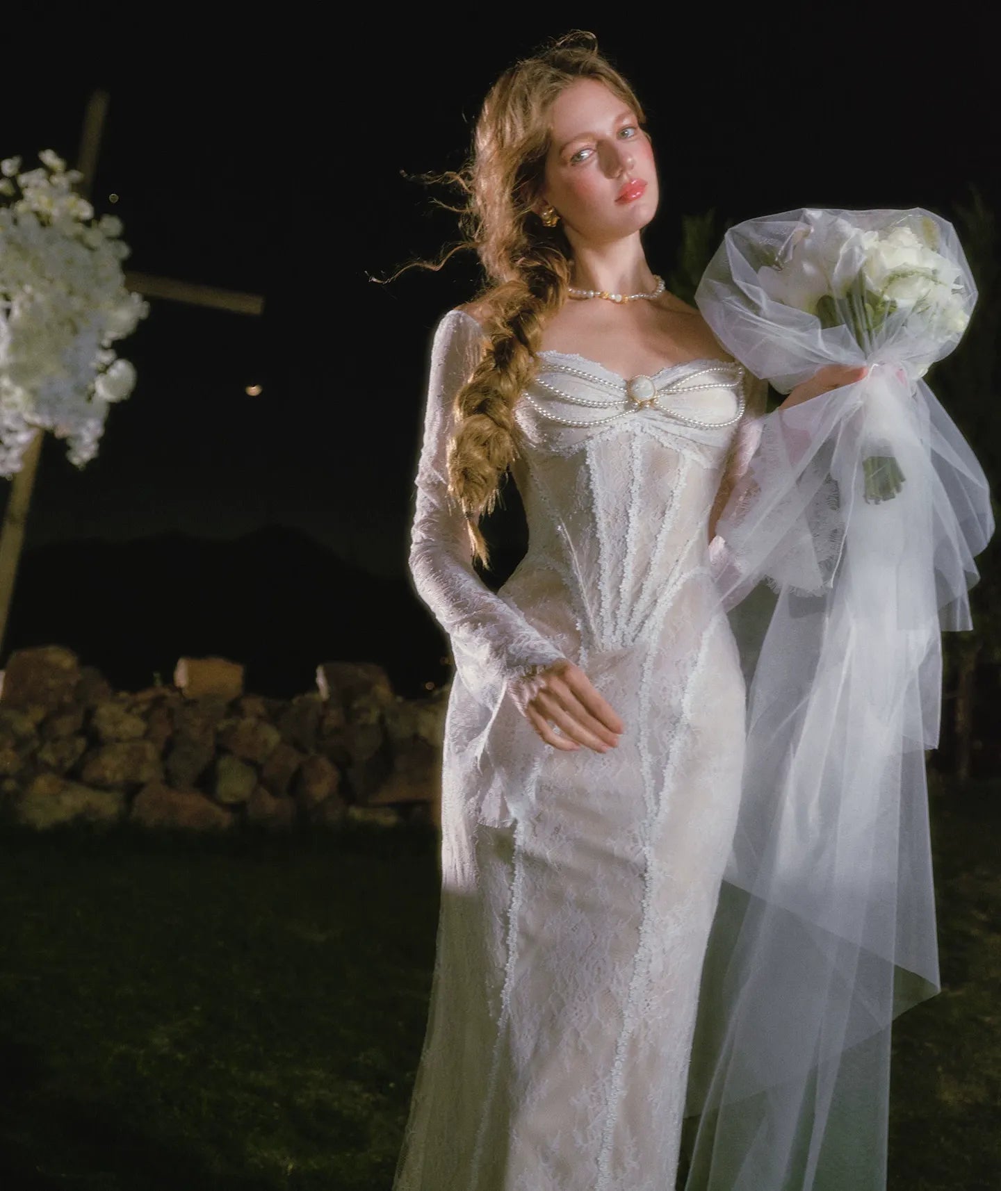 Lace Mermaid Long Sleeve Dress