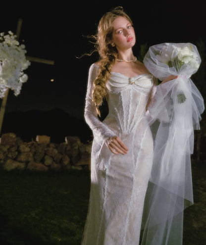 Lace Mermaid Long Sleeve Dress